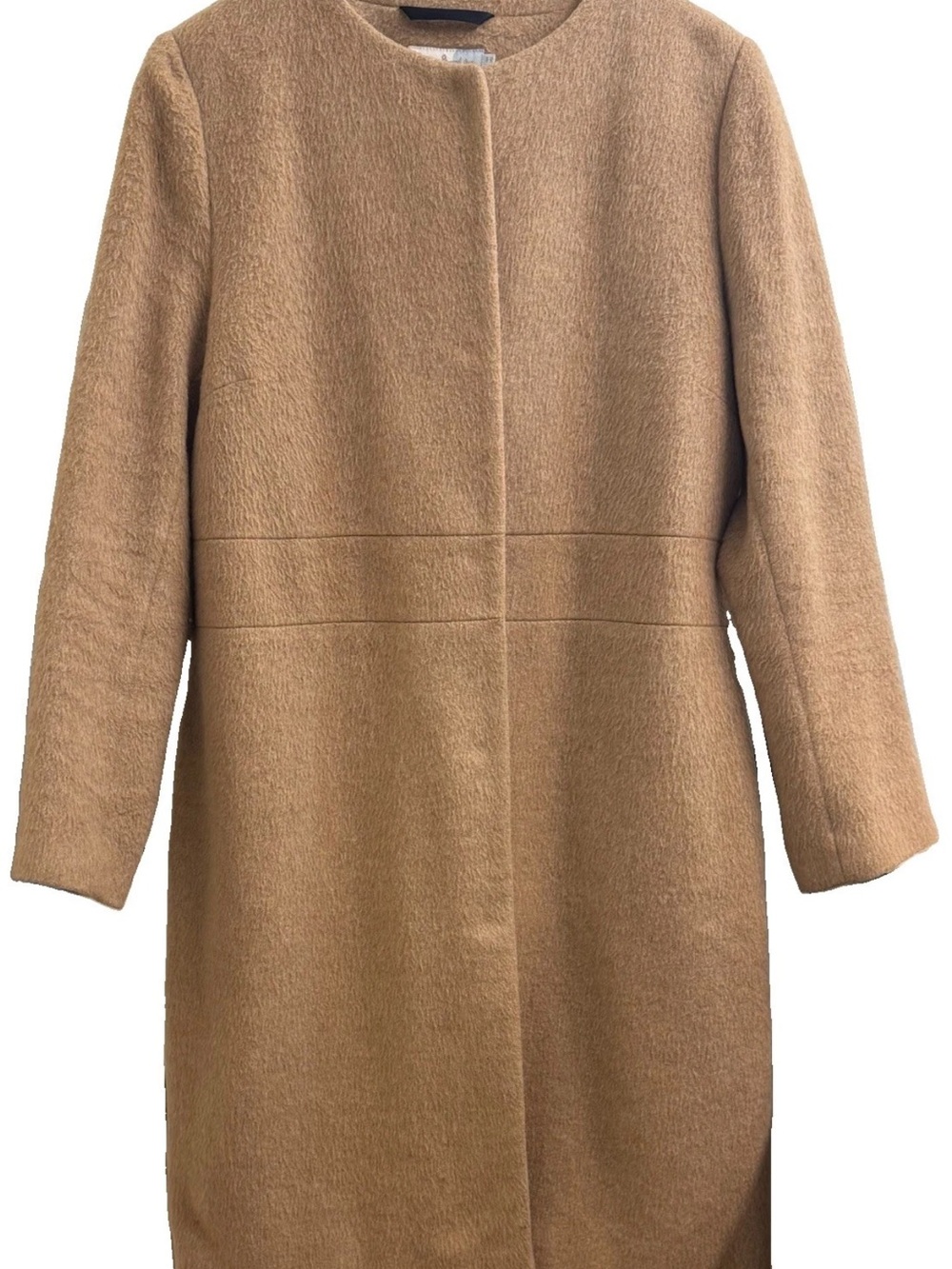 Boden Imelda Camel Mohair Trench Coat - Picture 3 of 6